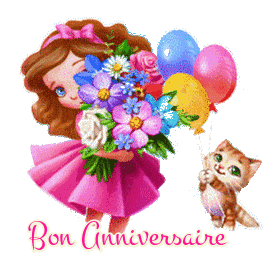 Gif animé bon anniversaire fille